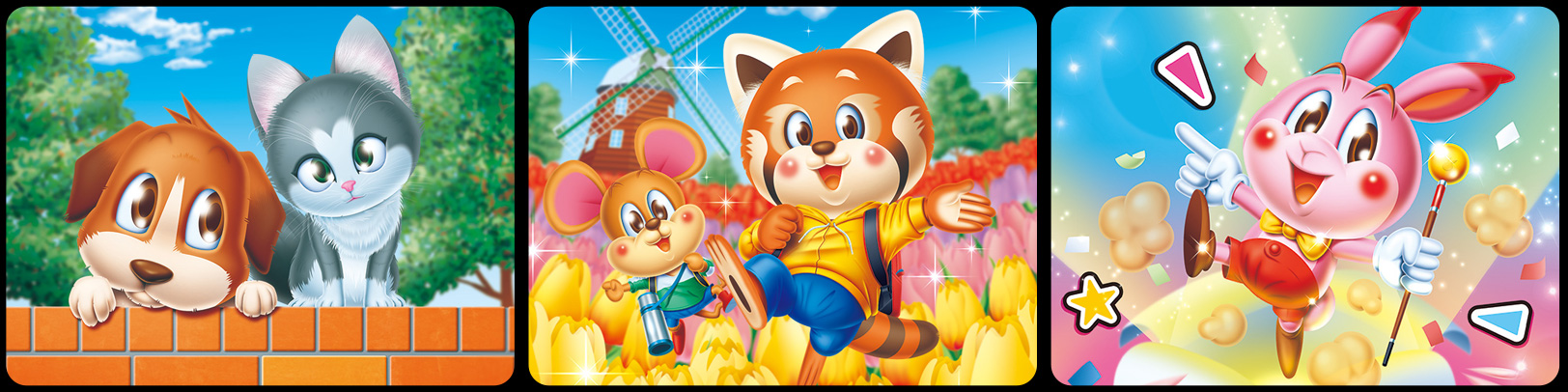 イラストレーター　キャラクター　立体感　動物